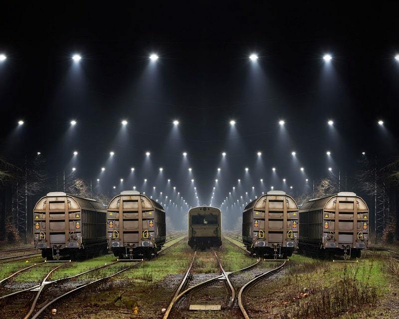 Освещение железнодорожного депо
