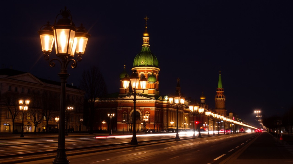 Уличное освещение в Москве