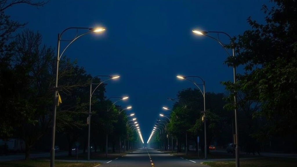 Освещение центральных улиц в городе